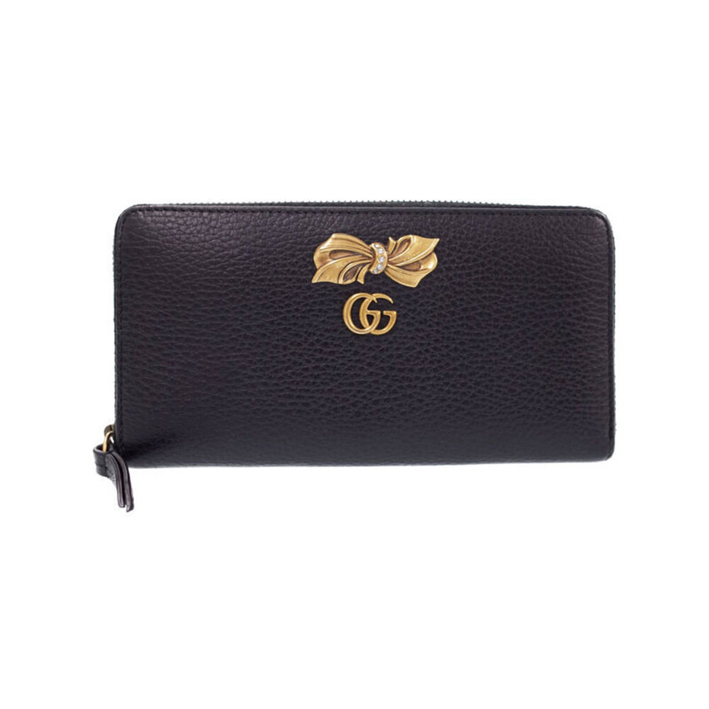 Gucci Bow Zip Around Wallet Round Zipper Long